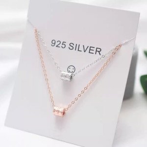 D0007-925純銀小蠻腰項鍊 (銀)