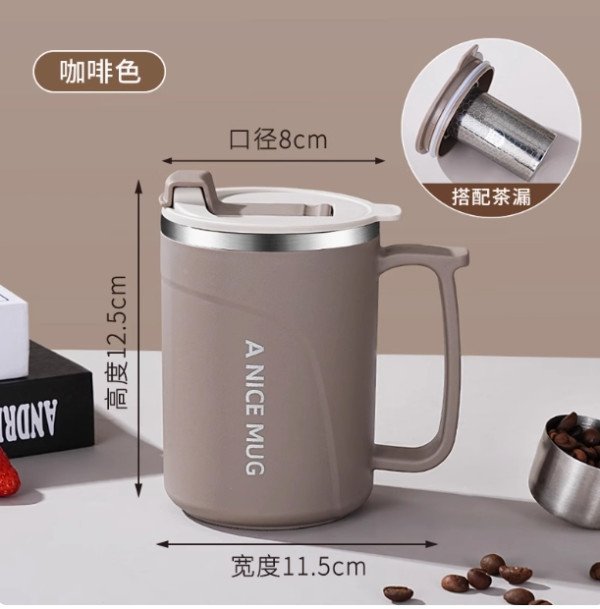 D0017-食品級316不銹鋼帶茶漏馬克杯：圖片 3
